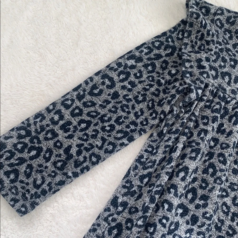 Gap Navy & Gray Leopard Dress 3 EUC Animal Print